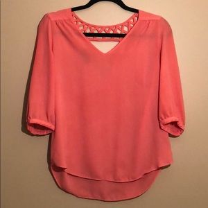 Coral pink blouse